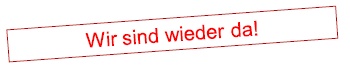 Wir sind wieder da